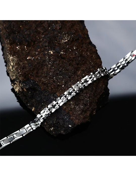 Sector Bracelet - Ceramic - Steel 316L -Black Ceramic Elements-SAFR51