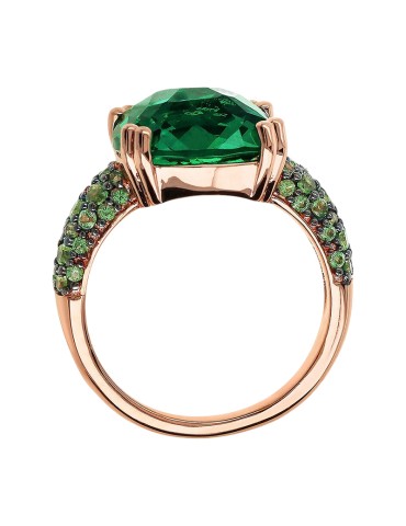 Bronzallure Ring - Precious - Dark Green Nano Gem - WSBZ02179.EM-14 2