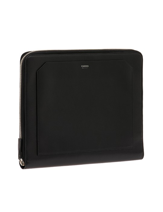 Pineider Document Holder -Black and Smooth Calfskin -Zip-PSL702056