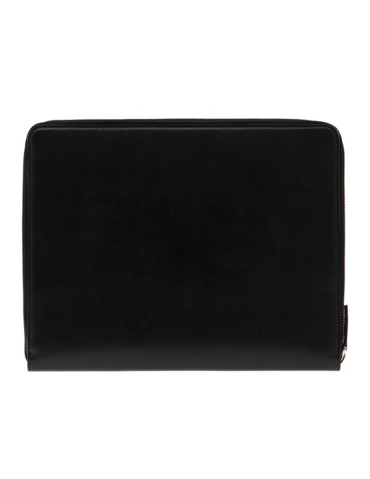 Pineider Document Holder -Black and Smooth Calfskin -Zip-PSL702056
