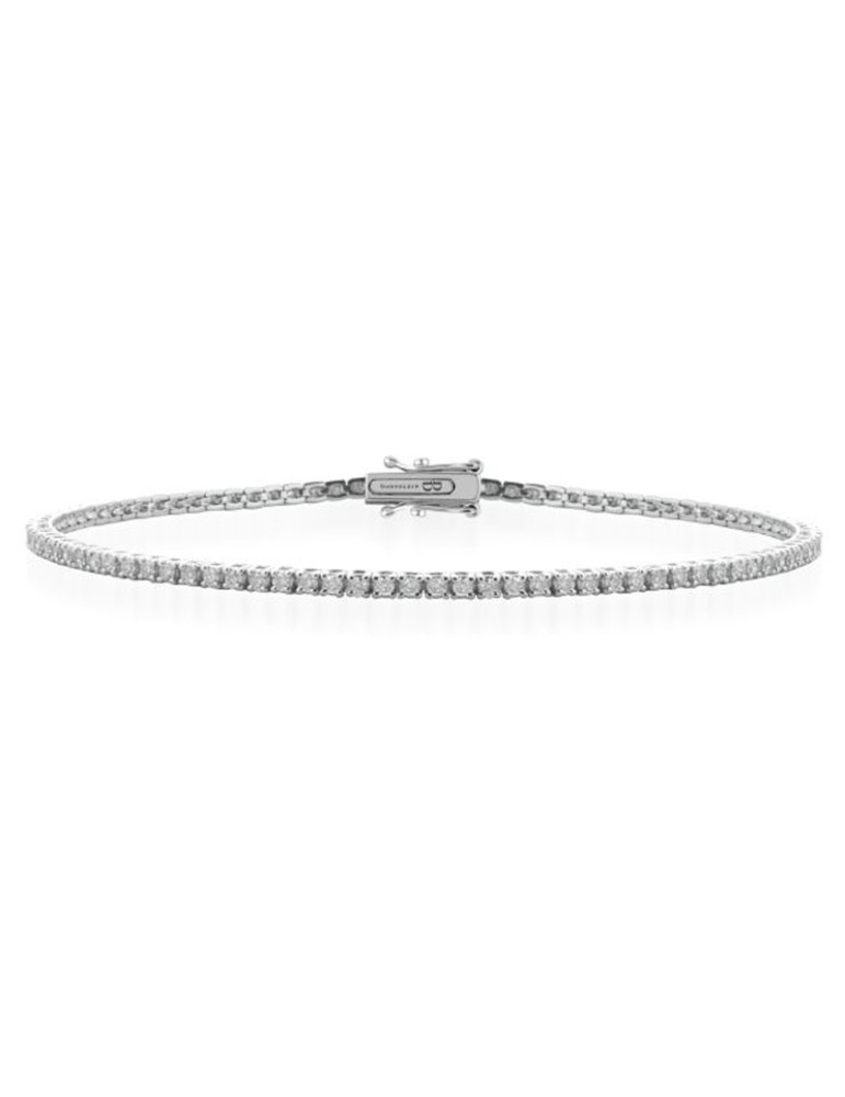 Bracciale Tennis Buonocore - Everyday in Oro Bianco 18 Carati con Diamanti Naturali 1,62 ct - 17,5 centimetri - 1442B01DW175