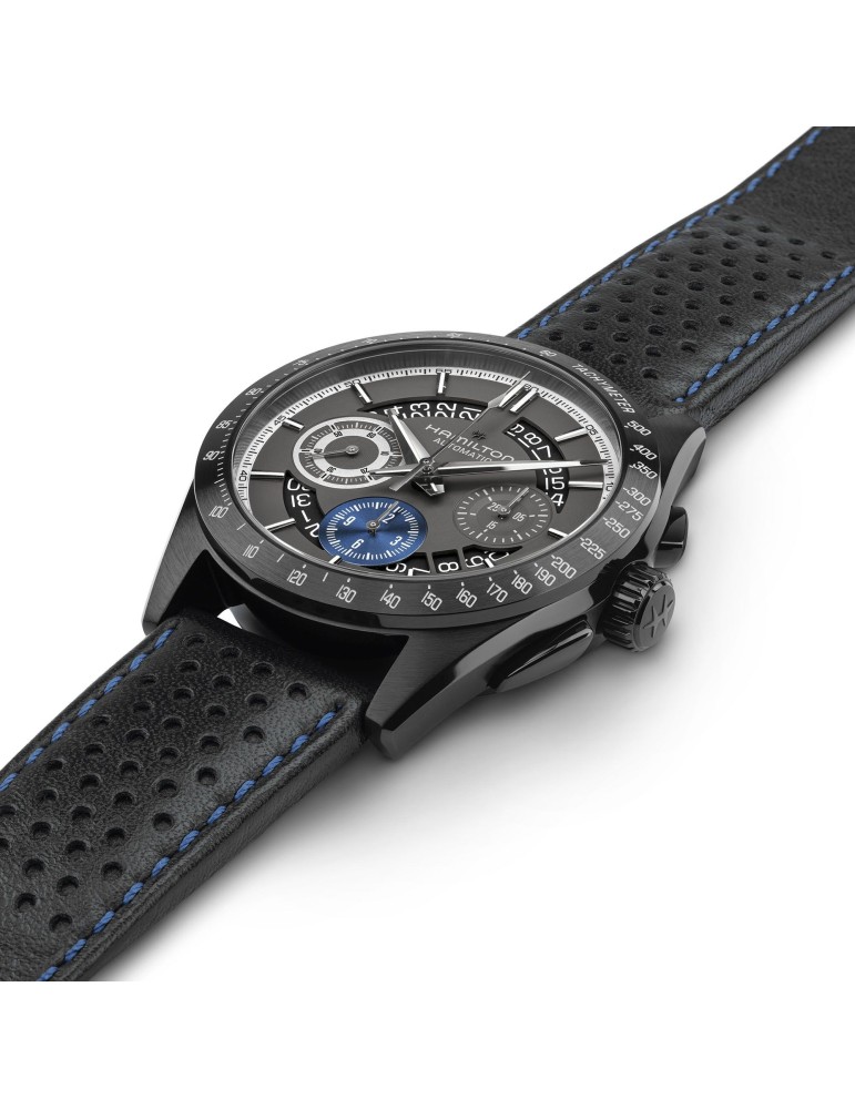 Hamilton Men's Watch - Jazzmaster Performer Auto Chrono 42mm Anthracite Blue - 0