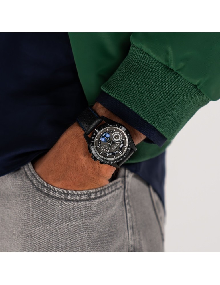 Orologio Hamilton Uomo - Jazzmaster Performer Auto Chrono 42mm Antracite Blu - 0