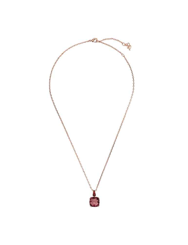 Collana Bronzallure-Catena Rolò-Prisma Gem Rosso Bordeaux-WSBZ02180.BRD