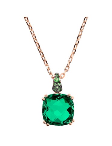 Collana Bronzallure- Catena Rolò - Prisma Gem Verde Scuro-WSBZ02180.EM