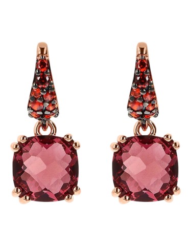 Bronzallure Earrings - Prisma Gem Bordeaux Red - WSBZ02182. BRD