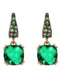 Bronzallure Earrings - Prisma Gem Dark Green - WSBZ02182. EM