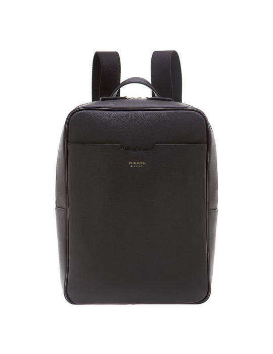 Zaino Pineider - Daily Slim -Pelle di Vitello Nera Bottalata-PTL011056