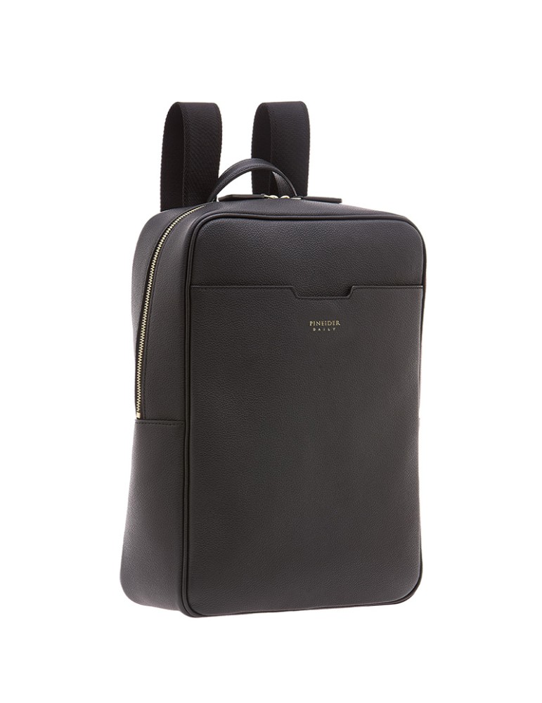 Zaino Pineider - Daily Slim -Pelle di Vitello Nera Bottalata-PTL011056