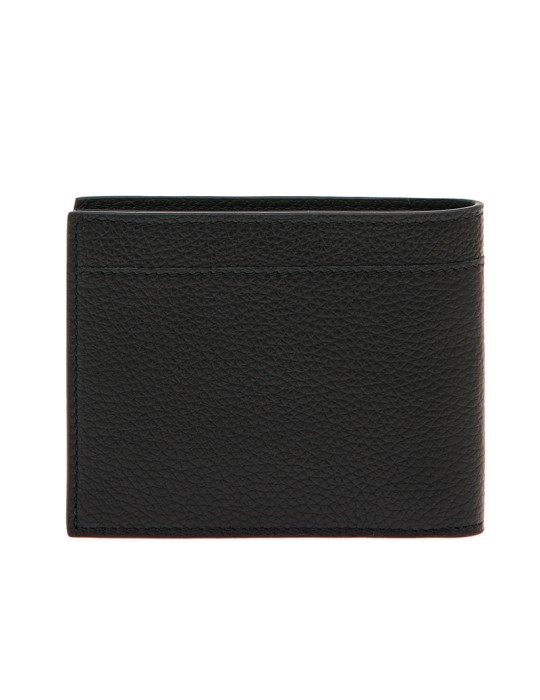 Portafoglio Pineider-6 Scomparti-Pelle di Vitello Bottalata Nera-PTS709056