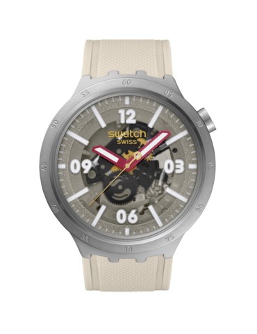 Swatch Watch - Confident Moment - Beige - 47mm - Silver - SB07S125