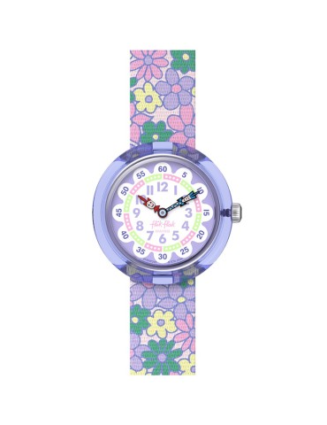Flik Flak Watch -Artsy Flower Fields-Purple-32mm-Flowers-ZFBNP240