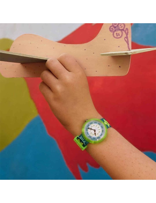 Swatch Watch - Starry Glow - Green - 32mm - Blue with Stars-ZFBNP242