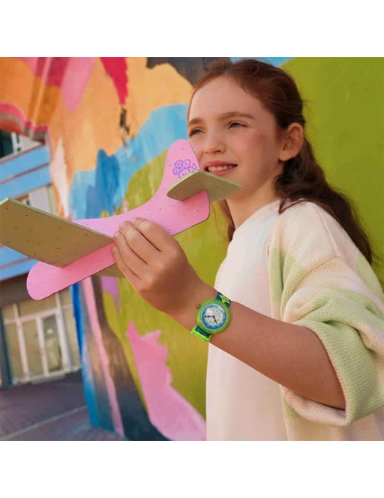 Swatch Watch - Starry Glow - Green - 32mm - Blue with Stars-ZFBNP242