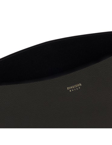 Pineider Computer Holder - Black Tumbled Calfskin - PTS743056 2