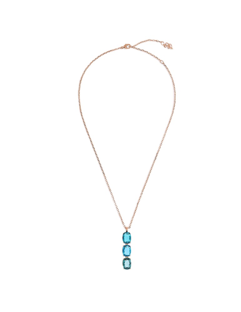 Bronzallure Necklace - Precious-Prisma Gem Teal-WSBZ02291.PAR-BL