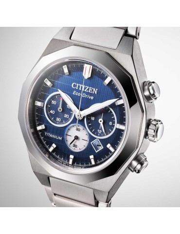 Citizen Watch - Zenshin Senkei Chrono Super Titanium Eco-Drive 41mm Blue - 0 2