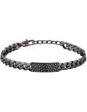 Bracelet Sector-Energy-Steel 316L IP Gun-Hammered Plate-SAFT86