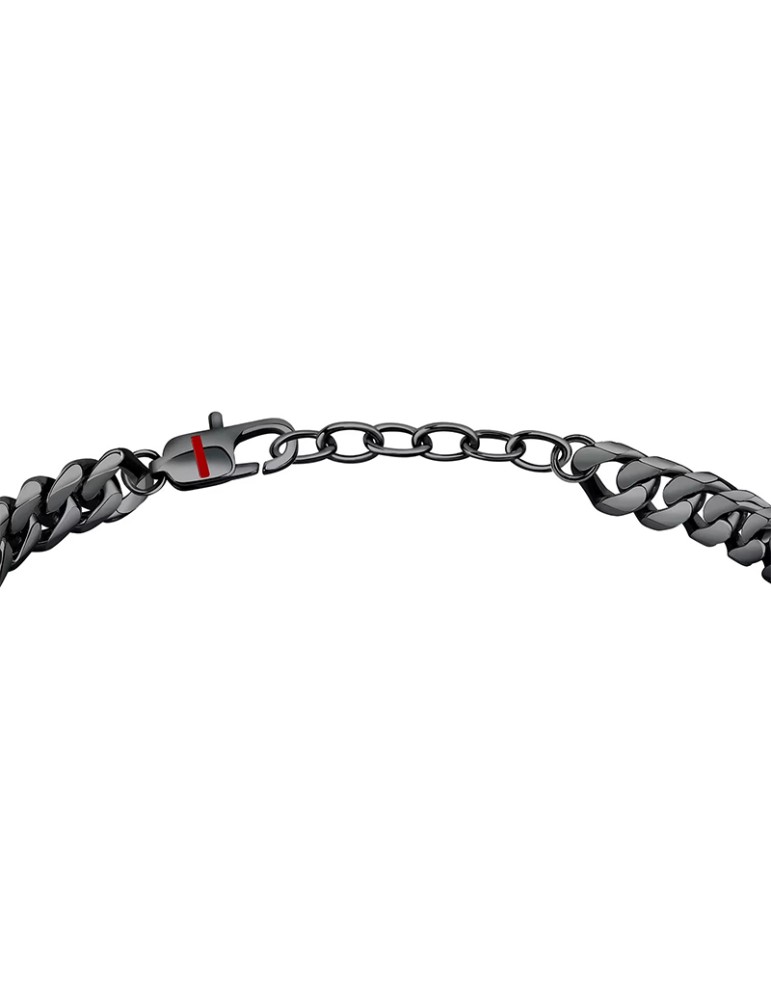 Bracciale Sector-Energy-Acciaio 316L IP Gun-Piastra Martellata-SAFT86