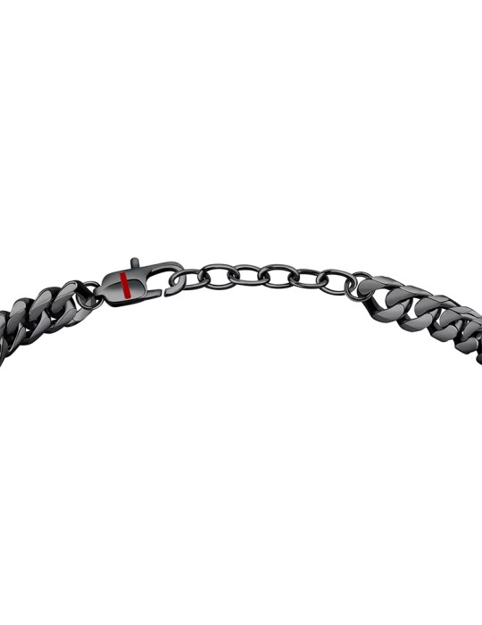 Bracelet Sector-Energy-Steel 316L IP Gun-Hammered Plate-SAFT86