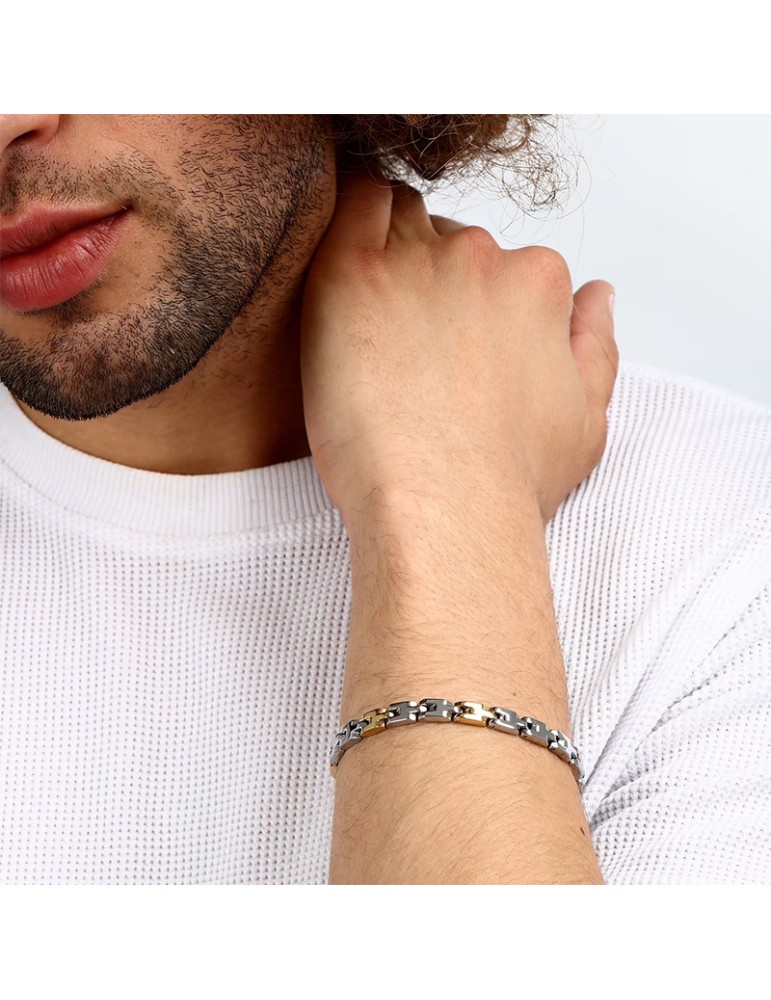 Sector Bracelet - Basic - 316L Steel - Gold Links - SZS117