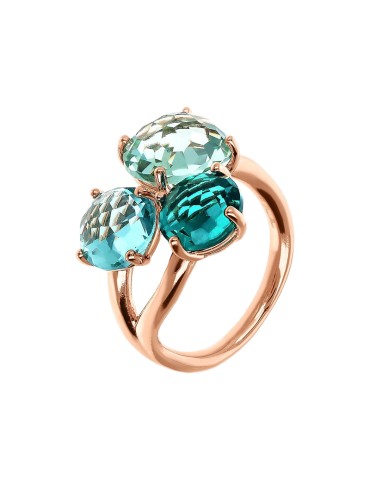 Bronzallure Ring -Trilogy-Prisma Gem Green-Size 14-WSBZ02320.GA-PA 2