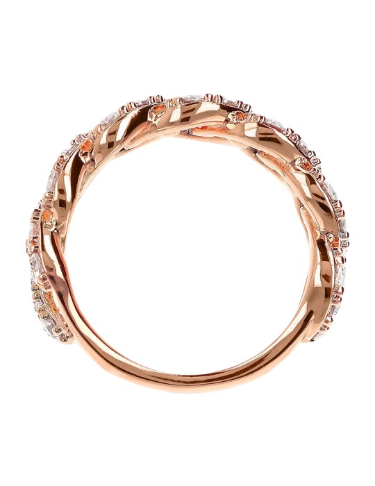 Bronzallure Ring - Band Ring - Chain-Cubic Zirconia-WSBZ02329.WHI-CZ