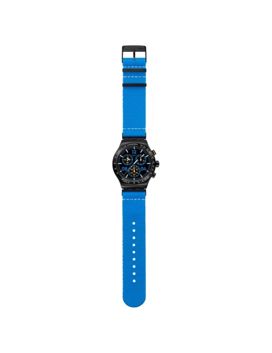 Orologio Swatch - Moments in Blue - Cronografo - Blu -43mm-Nero-YVB100