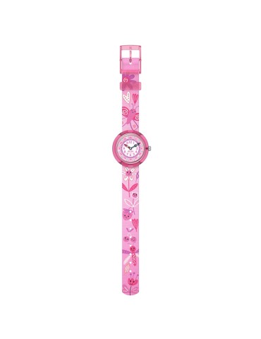 Flik Flak Watch - Happy Meadow-Pink-32mm-Flowers - Crystals-ZFBNP239 2