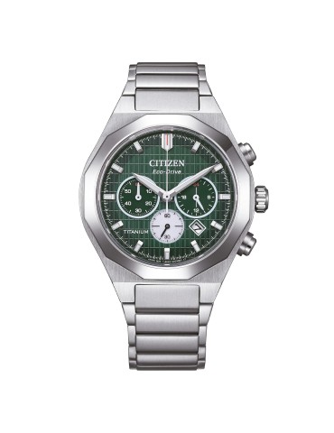 Citizen Watch - Zenshin Senkei Chrono Super Titanium Eco-Drive 41mm Green - 0