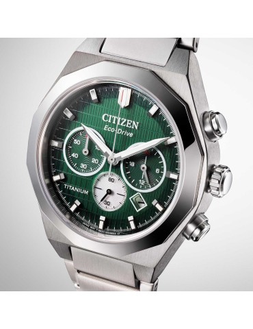 Citizen Watch - Zenshin Senkei Chrono Super Titanium Eco-Drive 41mm Green - 0 2