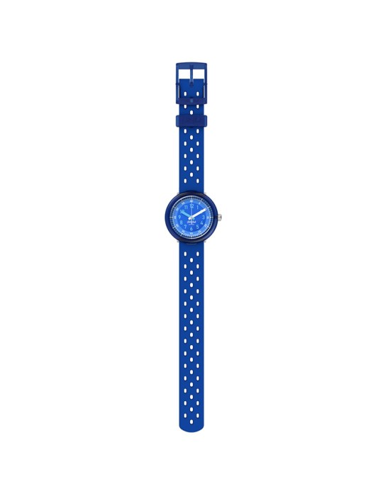 Flik Flak Watch - Fizz in Blue - 32mm - Perforated Strap-ZFCNP002