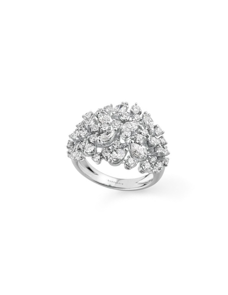 Buonocore Ring - Swing in 18K White Gold with 1.75 Carat Natural Diamonds - 0