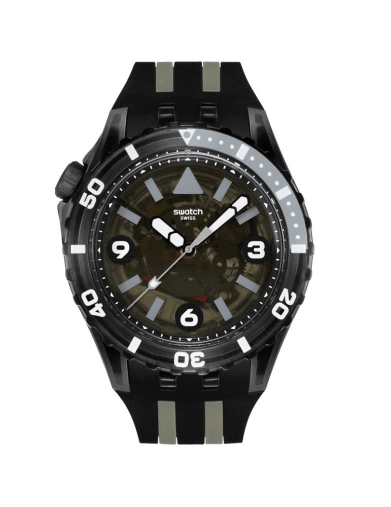 Swatch Watch - Black Sea Nettle - Time Only - 44mm-Black-SSCU09B100