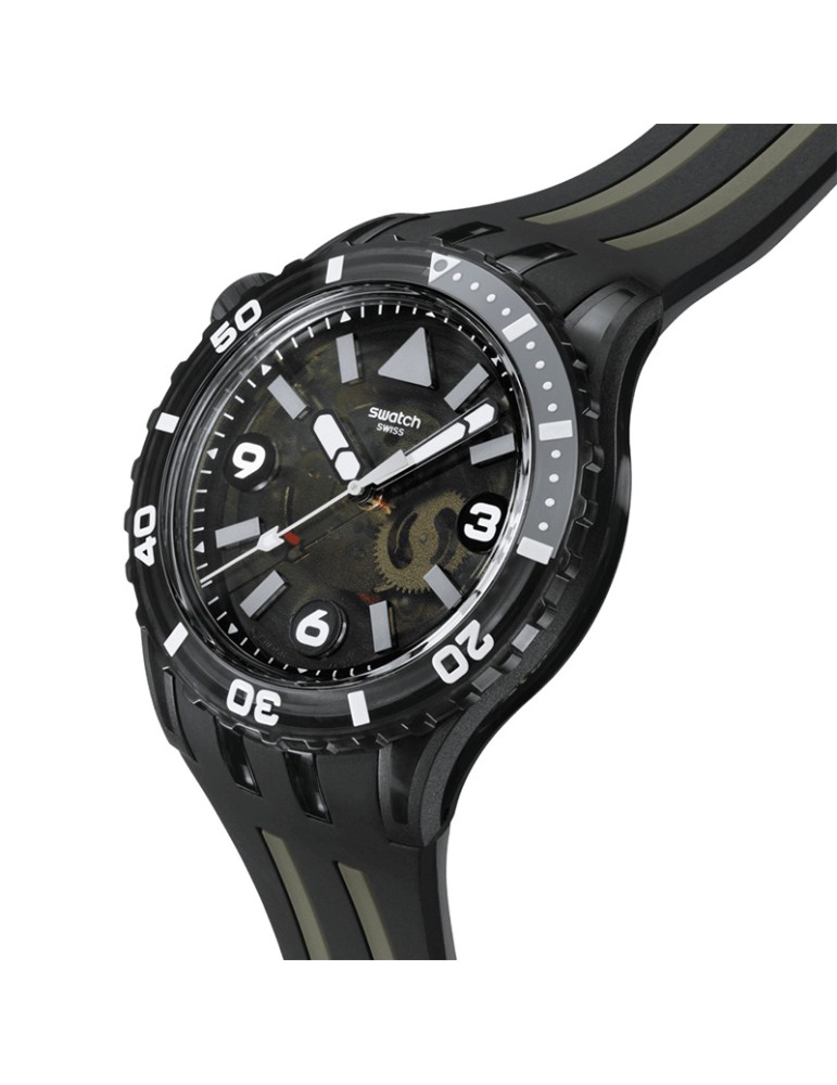 Swatch Watch - Black Sea Nettle - Time Only - 44mm-Black-SSCU09B100