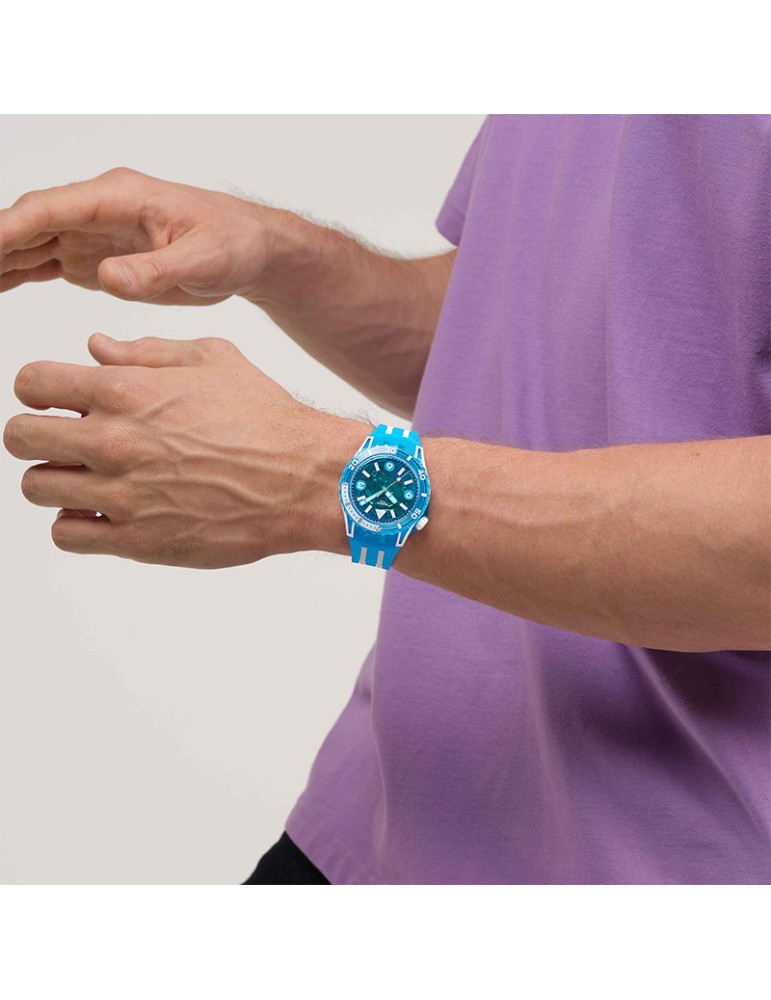 Orologio Swatch - Blue Fire - Solo Tempo - 44mm -Blu-Bianco-SSCU09S100