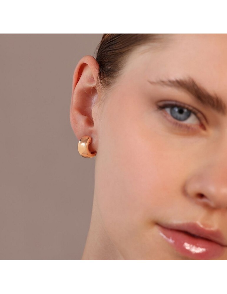 Bronzallure Earrings - Purity-Hoop-Rose Gold-Polished-WSBZ02336.R