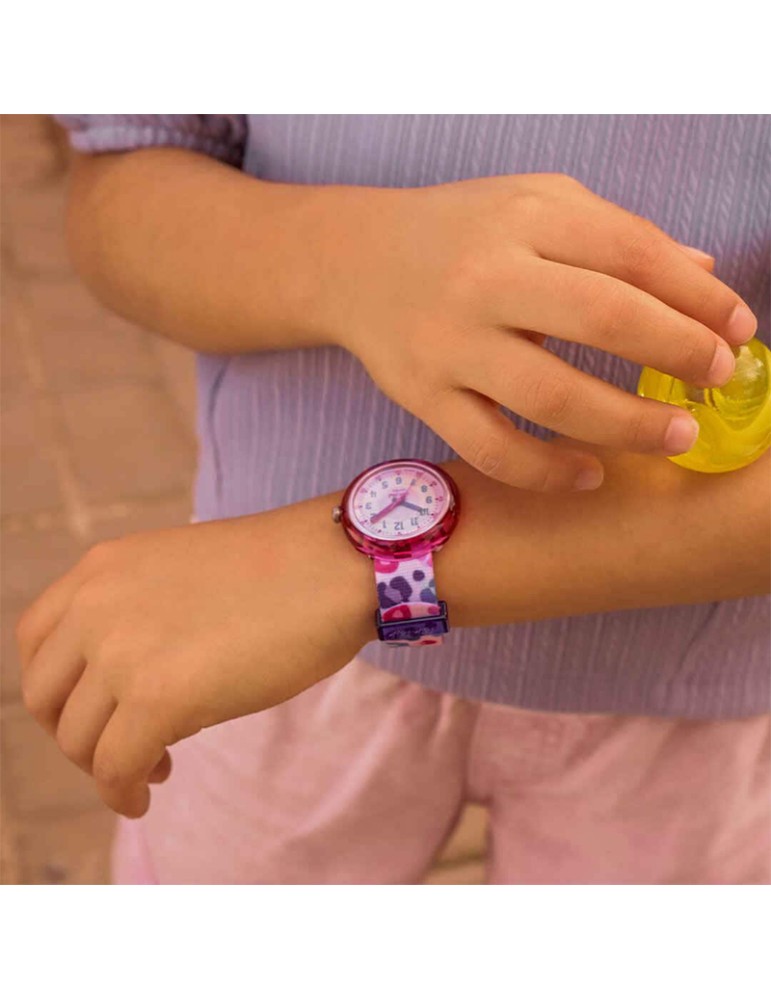 Orologio Flik Flak - Time To Roar - 32mm - Rosa Maculato - ZFPNP166