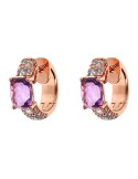 Bronzallure Earrings - Purple Stone - Cubic Zirconia-WSBZ02344.AME-CZ