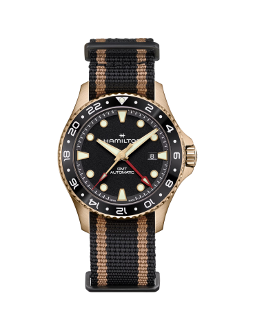 Hamilton Men's Watch - Khaki Navy Scuba GMT Automatic 43mm Bronze - 0