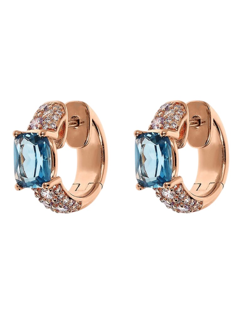 Bronzallure Earrings - Blue Stone - Cubic Zirconia - WSBZ02344. BLUE-CZ