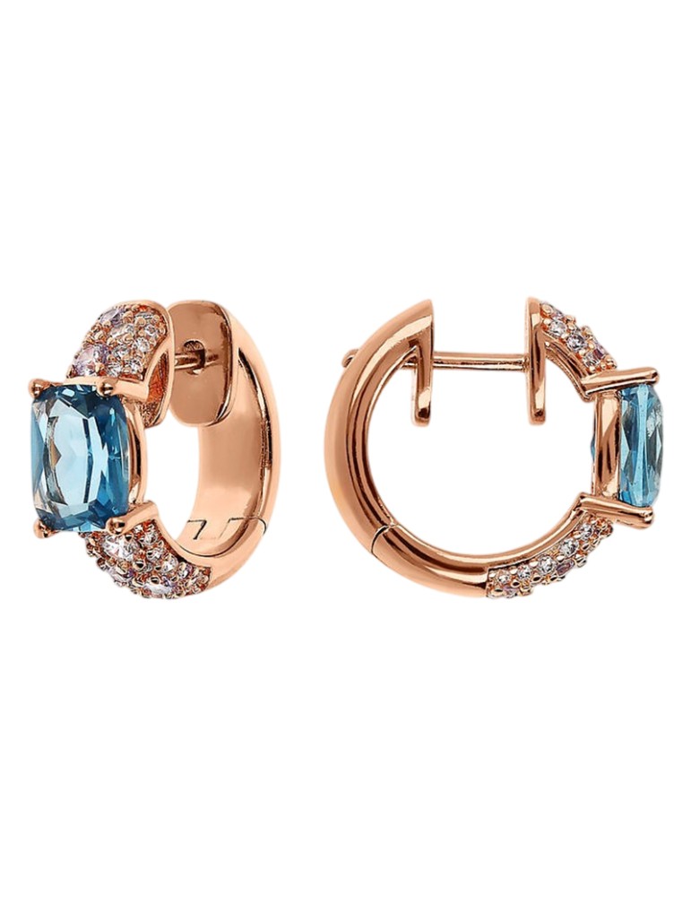Bronzallure Earrings - Blue Stone - Cubic Zirconia - WSBZ02344. BLUE-CZ