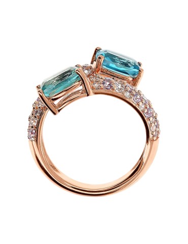 Anello Bronzallure-Preziosa-Doppio Prisma Gem Blu-WSBZ02345.BLU-CZ-16 2