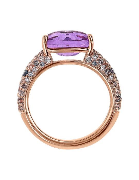 Bronzallure-Prisma Gem Purple-Cubic Zirconia Ring-WSBZ02366.AME-CZ-14
