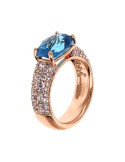 Bronzallure Ring - Prisma Gem Blue-Cubic Zirconia-WSBZ02366.BLU-CZ-14