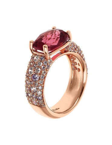 Bronzallure Ring - Red Bordeaux-Cubic Zirconia-WSBZ02366.BRD-CZ-16