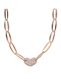 Bronzallure Crew Neck - Marquise Sweaters - Heart Pendant-WSBZ02374.WR