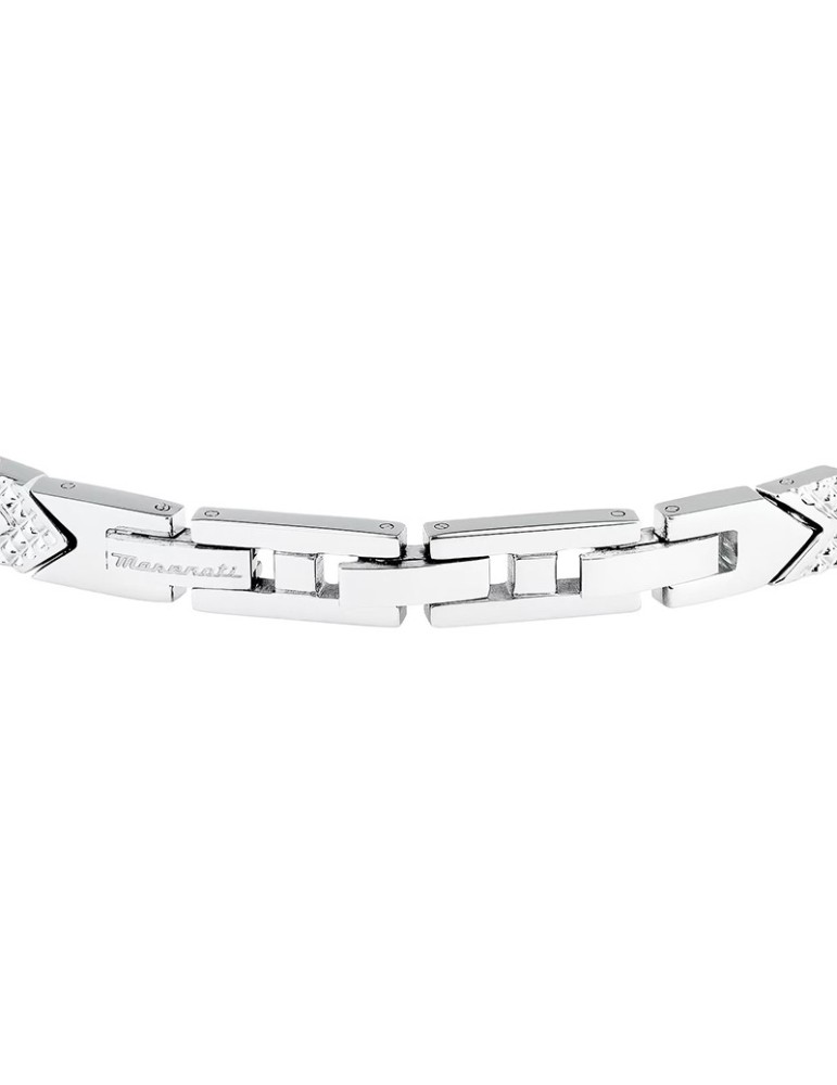 Bracciale Maserati - Iconic -Maglie Lavorate Bianche e Nere-JM225AVD89