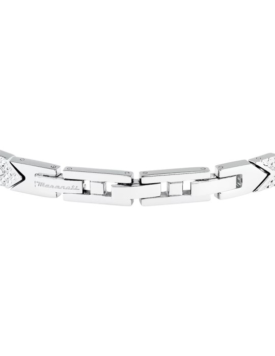 Bracciale Maserati - Iconic -Maglie Lavorate Bianche e Nere-JM225AVD89