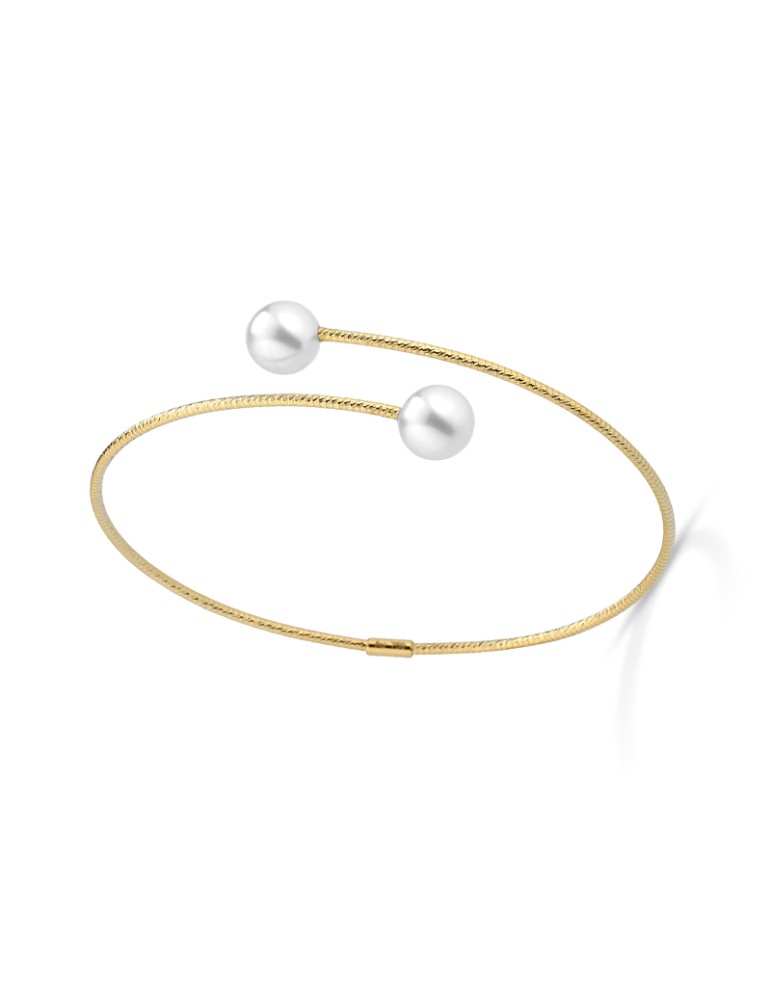 Bracciale Coscia - in Oro Giallo 18 Carati con Perle Freshwater 7,5-8 mm - CLBRFW312.2